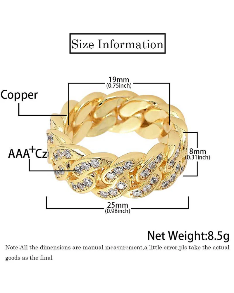 Hip Hop Iced Cuban Ring - Image 7