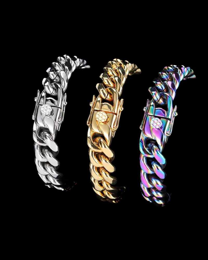 Hip Hop Jewelry Stainless Steel Cuban Link Bracelet
