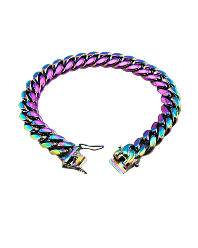 Hip Hop Jewelry Stainless Steel Cuban Link Bracelet - Image 10