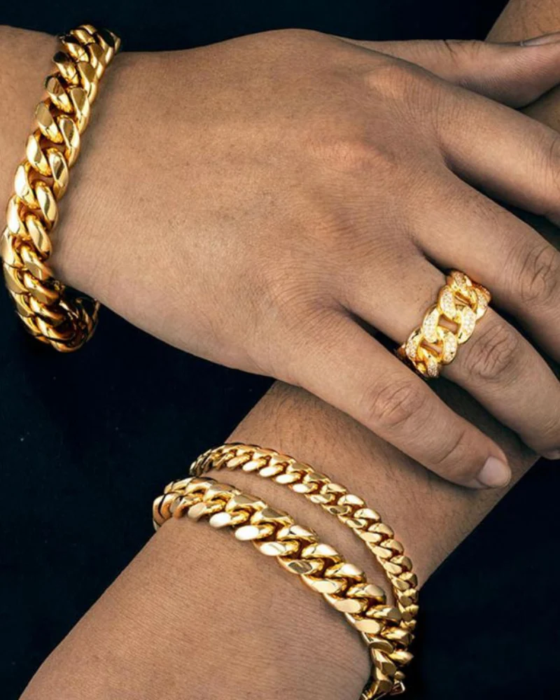 Hip Hop Jewelry Stainless Steel Cuban Link Bracelet - Image 5