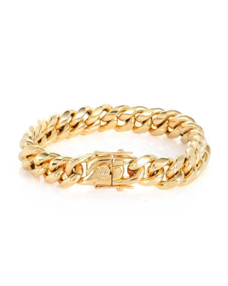 Hip Hop Jewelry Stainless Steel Cuban Link Bracelet - Image 8