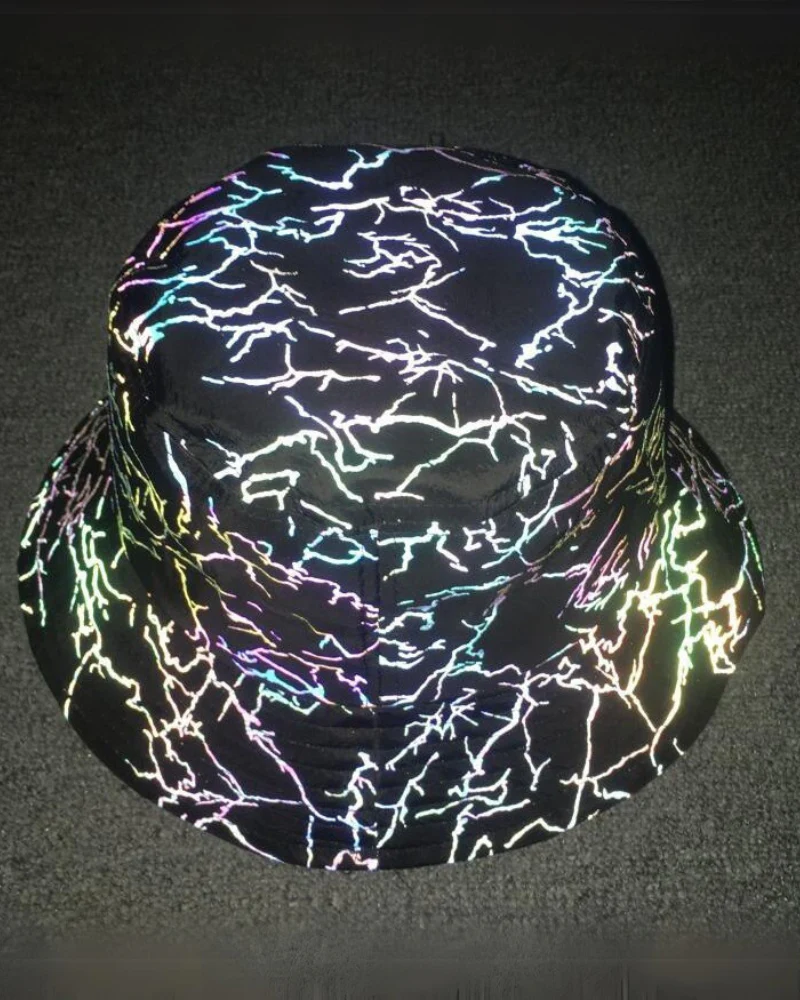 Hip Hop Rainbow Reflective Bucket Hat - Image 9