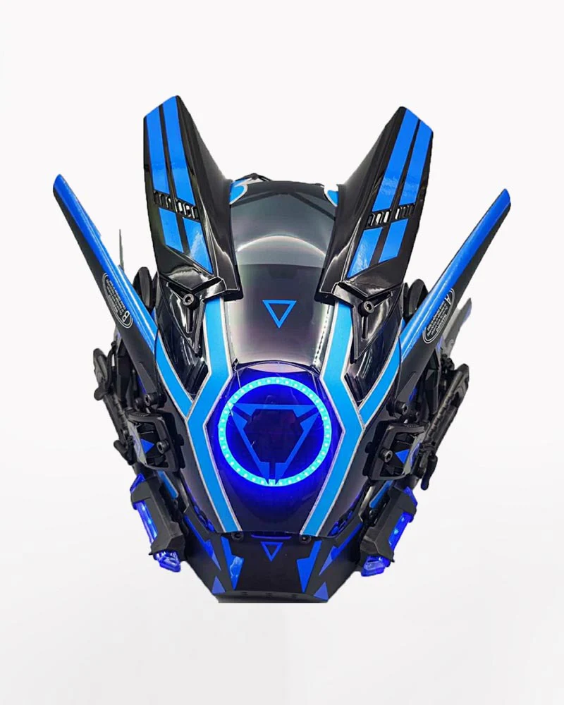 Iron Blood Warrior LED Cyberpunk Helmet Mask(LEDs available in 6 colors) - Image 3