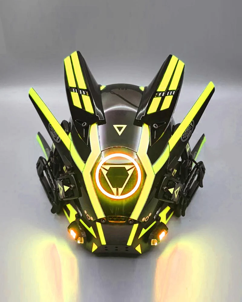 Iron Blood Warrior LED Cyberpunk Helmet Mask(LEDs available in 6 colors) - Image 5