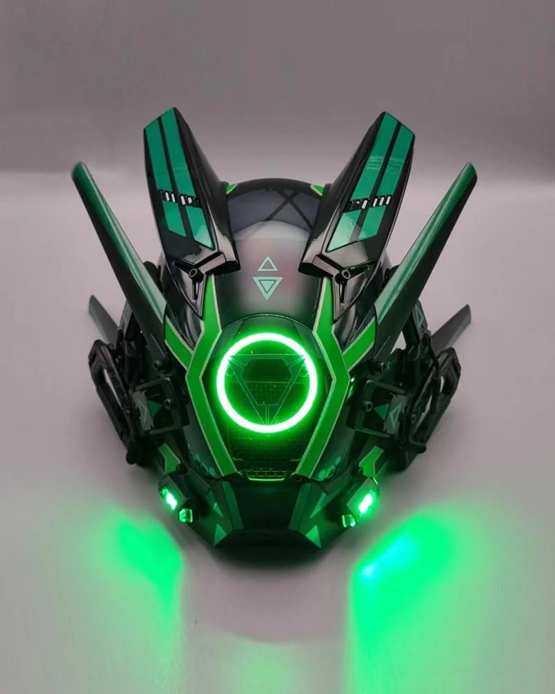 Iron Blood Warrior LED Cyberpunk Helmet Mask(LEDs available in 6 colors) - Image 6