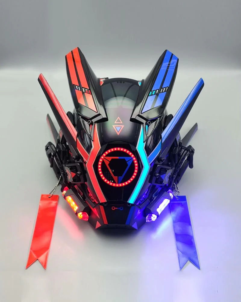 Iron Blood Warrior LED Cyberpunk Helmet Mask(LEDs available in 6 colors) - Image 8