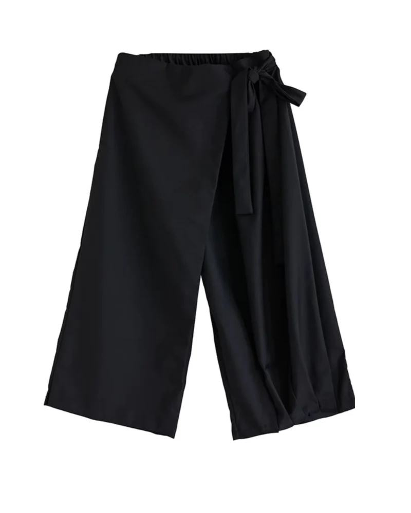 Irregular Wide-Leg Skirt Pants | Hakama Pants - Image 4