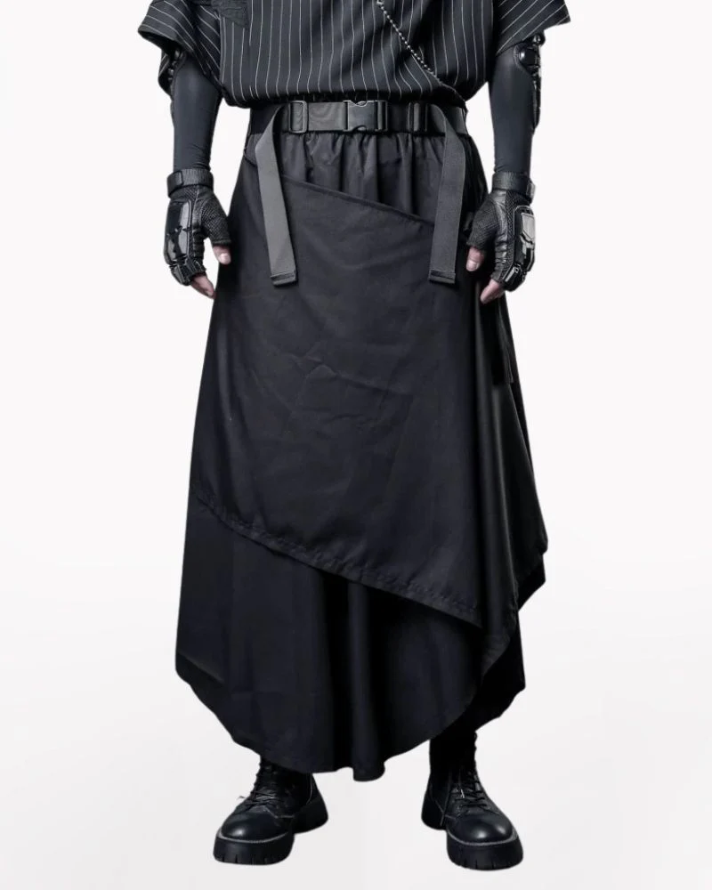 Janpanese Mock Two-Tier Hakama Pants
