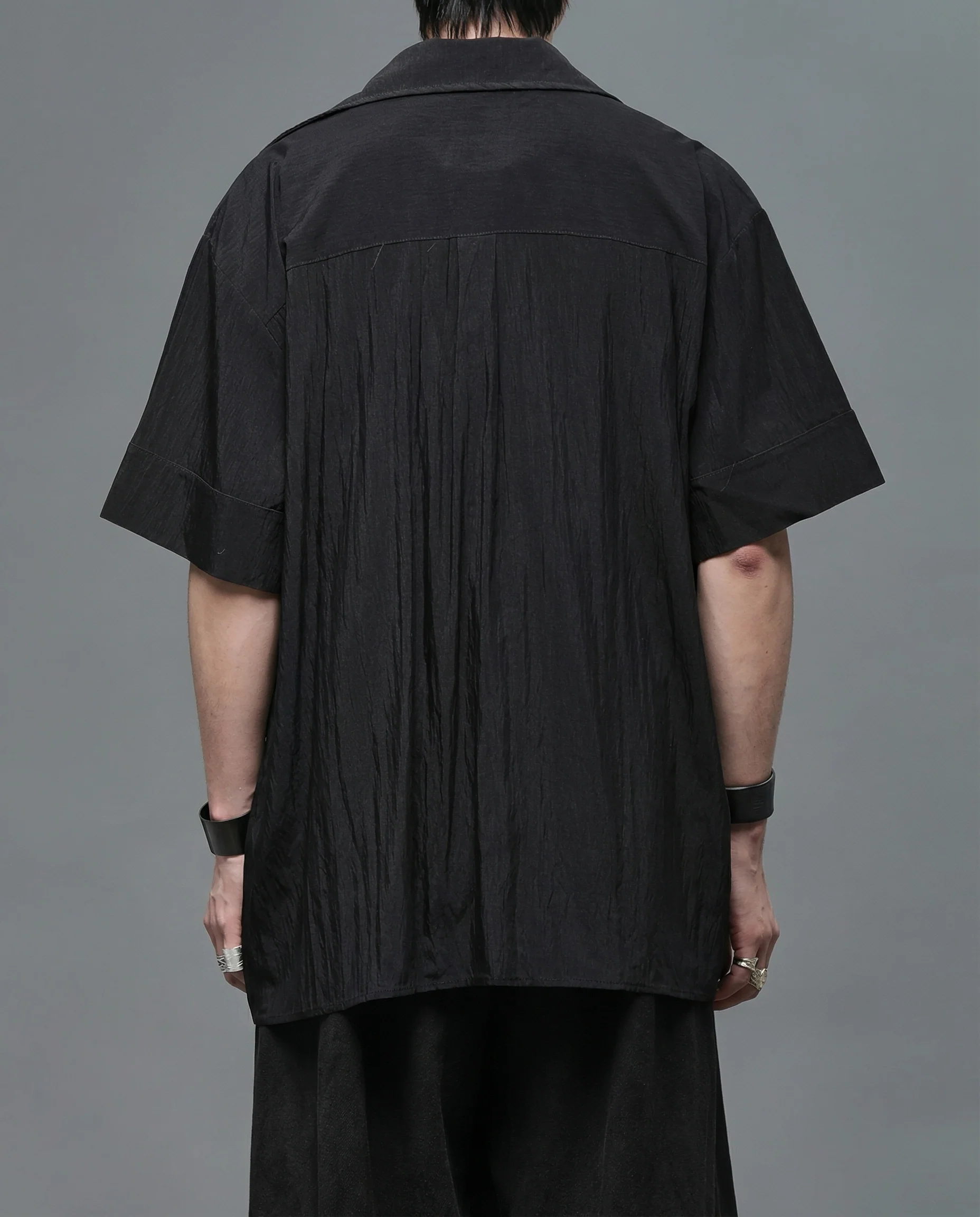 Japanese Darkwear Cowl Neck Draped Shirt - Image 6