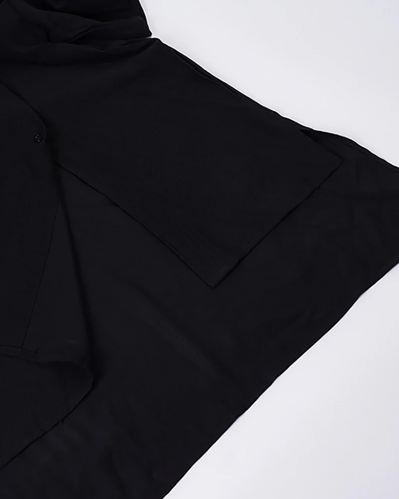 Japanese Relaxed Standing Collar Techwear Shirt - Image 13