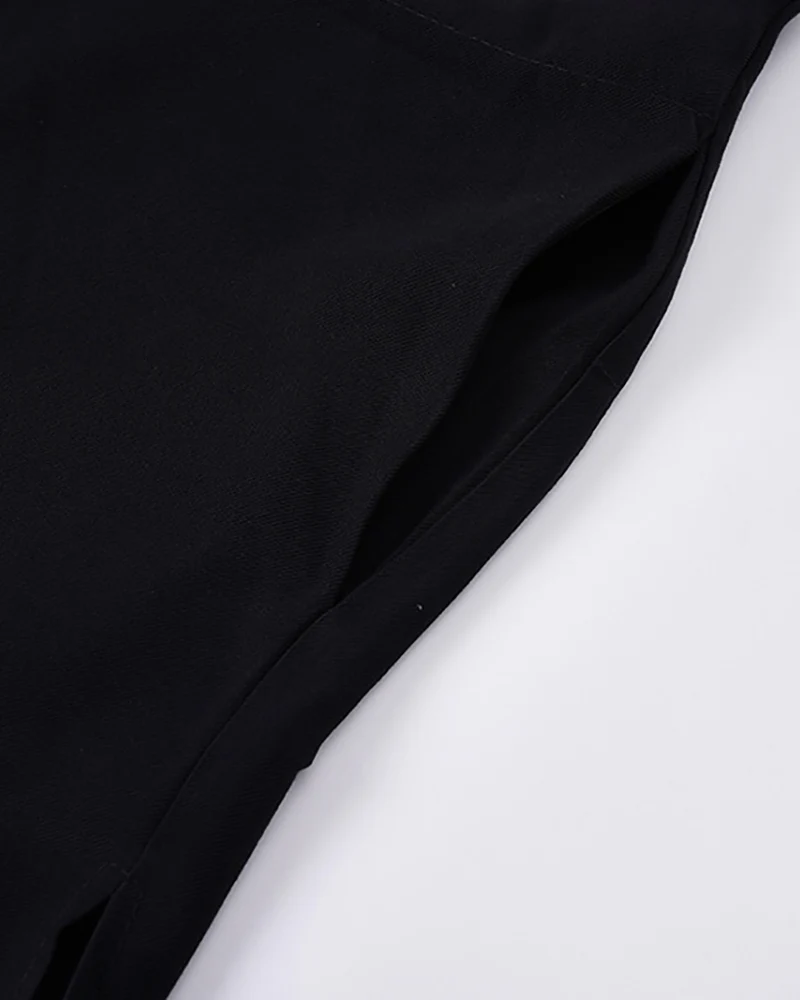 Japanese Relaxed Standing Collar Techwear Shirt - Image 14