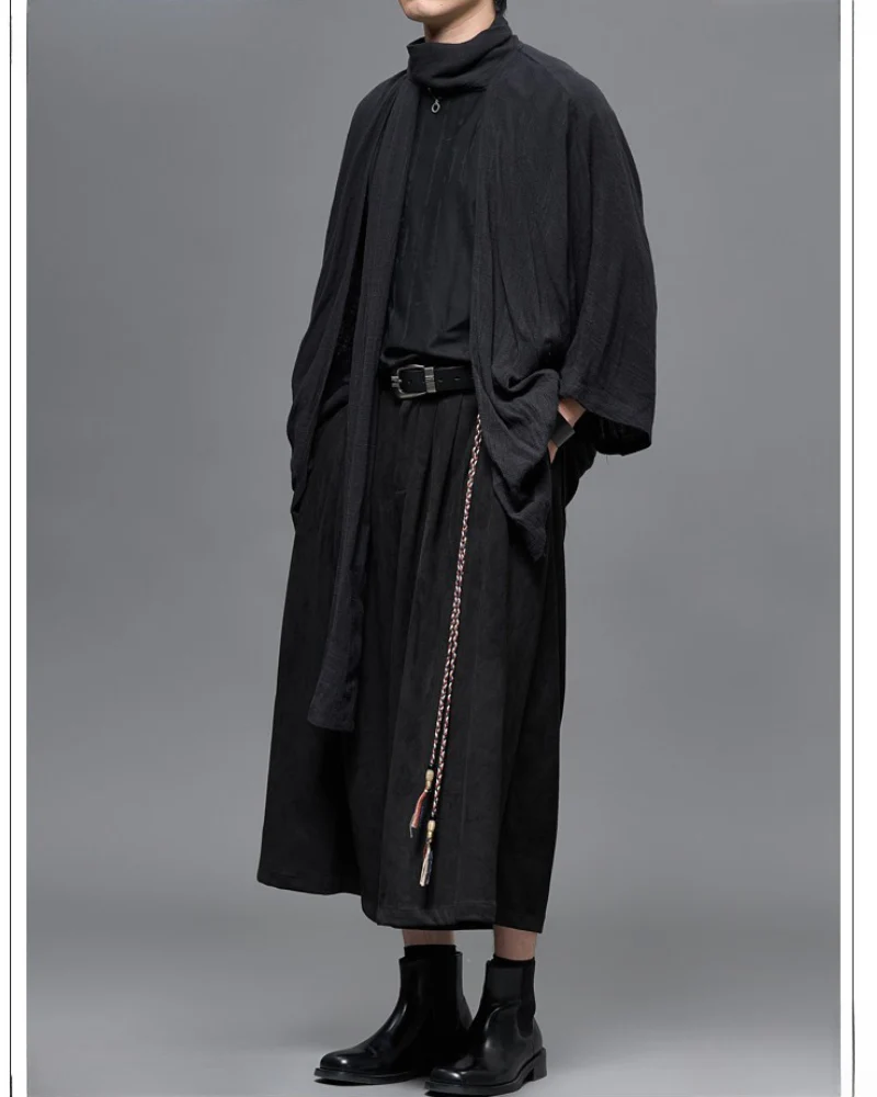 Japanese-Style Mid-Length Unisex Linen Cardigan - Image 7