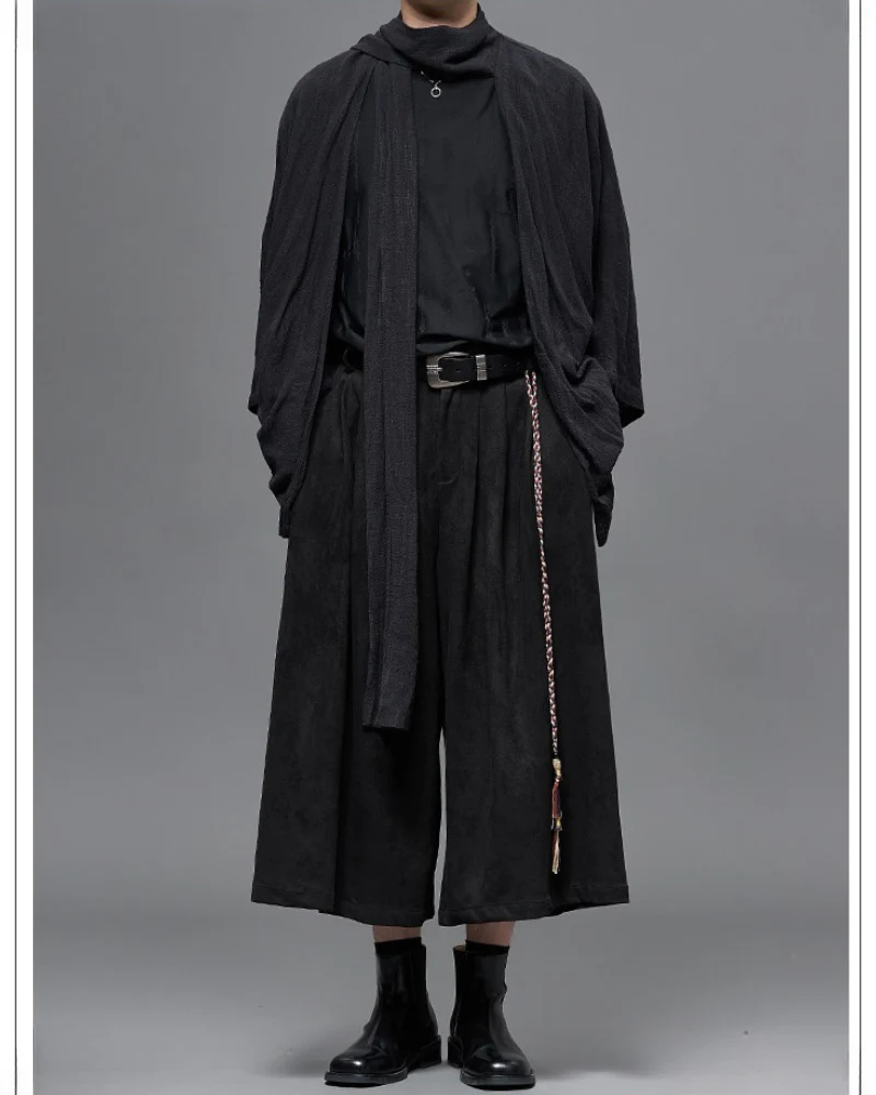 Japanese-Style Mid-Length Unisex Linen Cardigan - Image 8