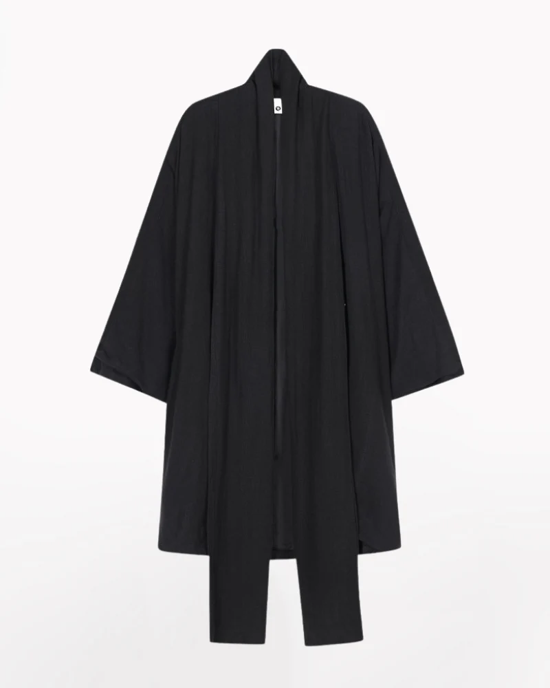 Japanese-Style Mid-Length Unisex Linen Cardigan - Image 9