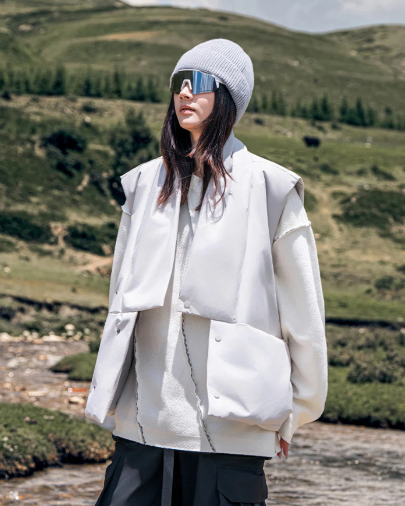Japanese Style Outdoor Winter Unisex Puffer Vest - Image 8