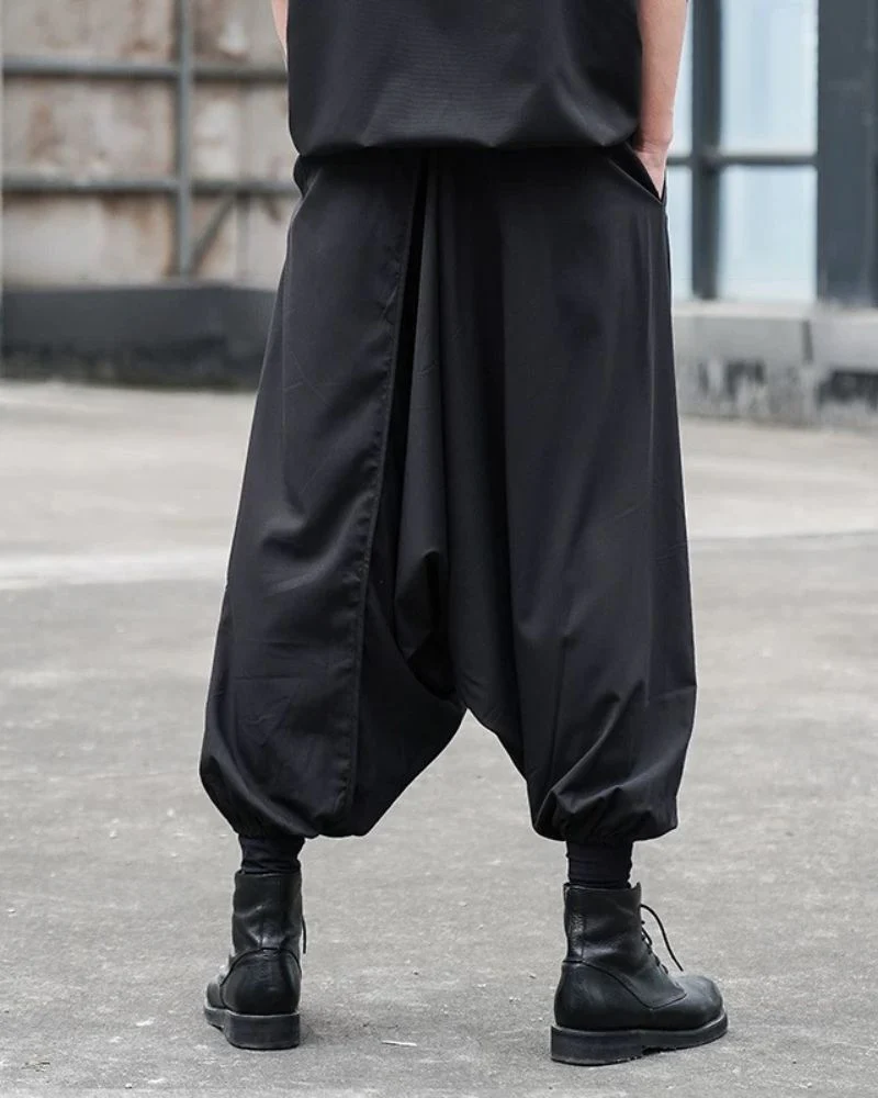 Japanese Techwear Hakama Black Pants - Image 3