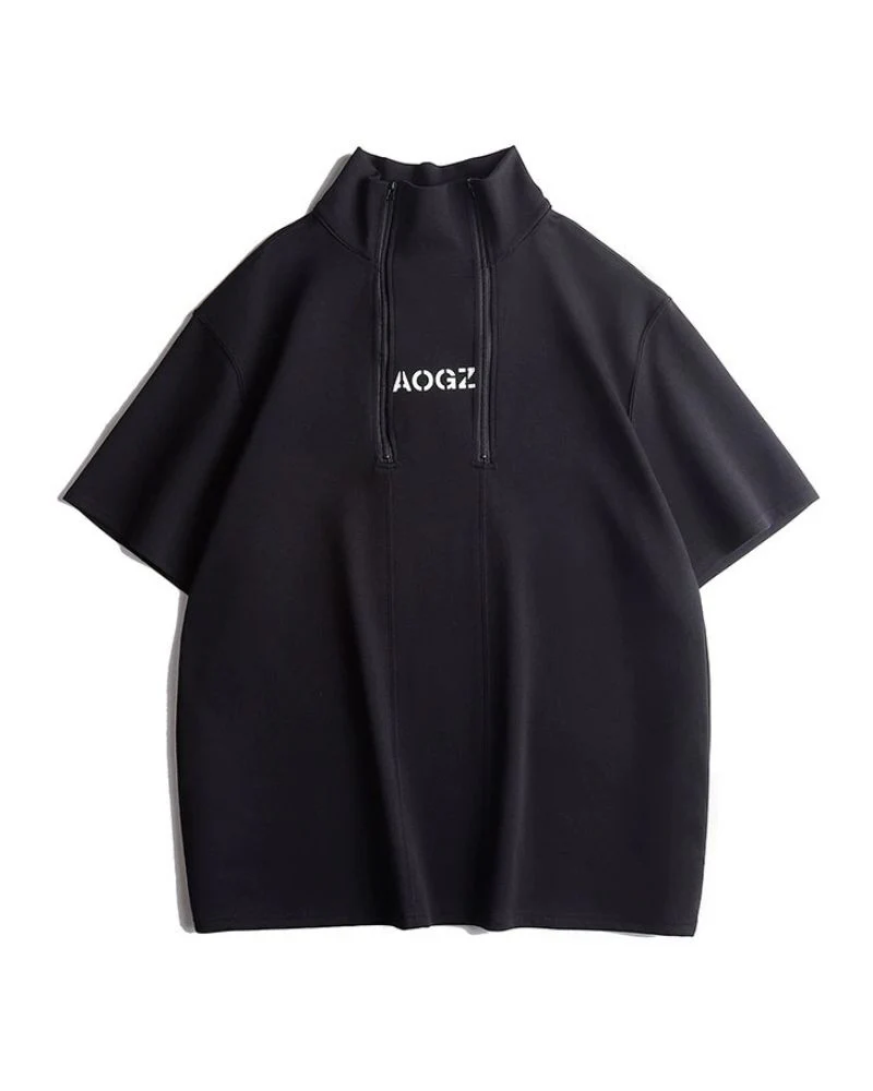 Techwear High Neck Unisex T-Shirt - Image 3