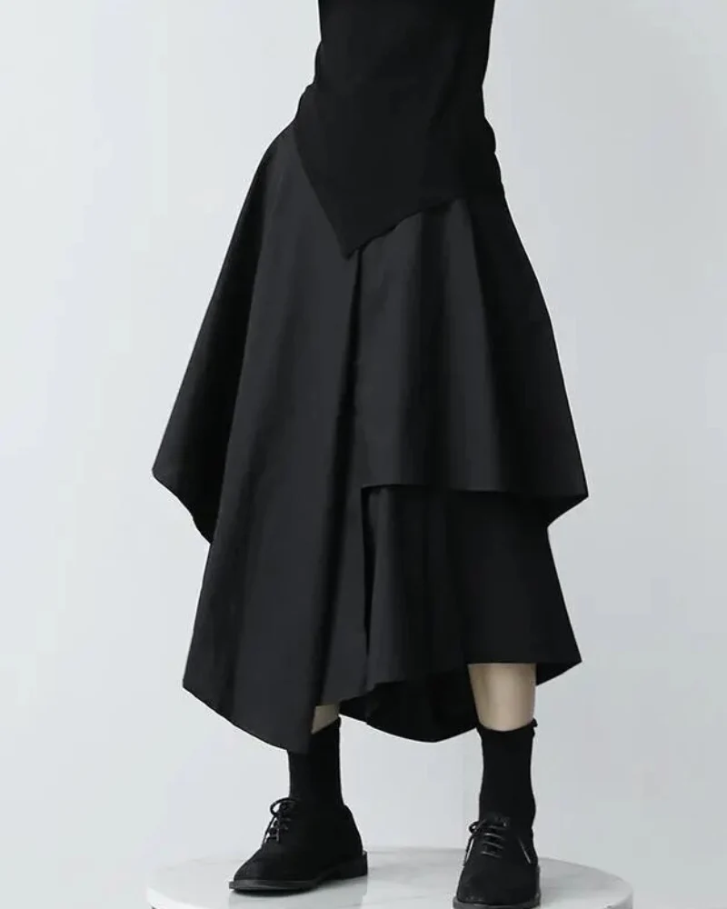 Japanese Wide-Leg Skirt Pants - Image 3