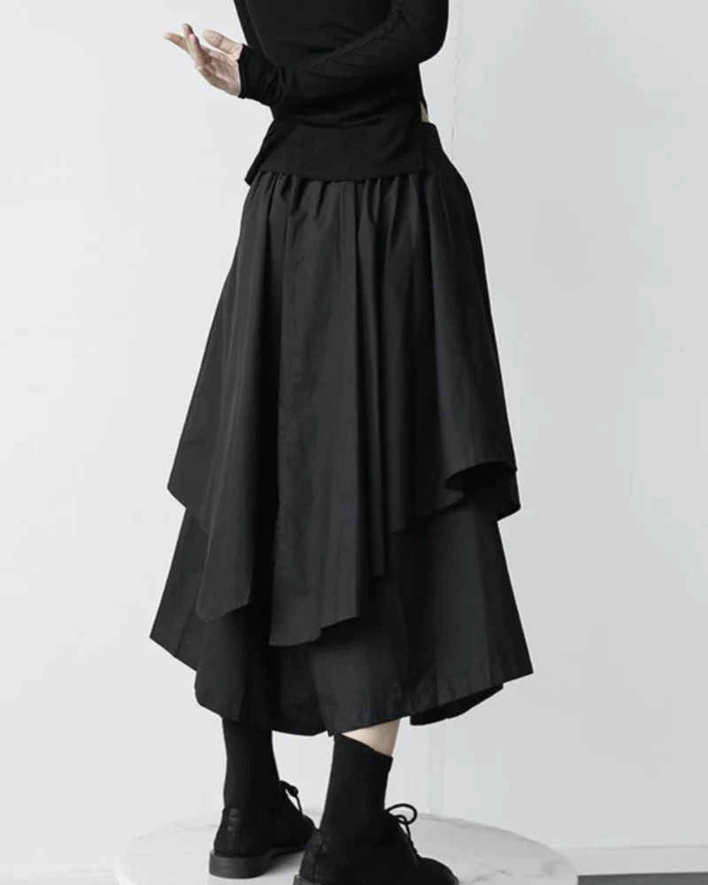 Japanese Wide-Leg Skirt Pants - Image 4