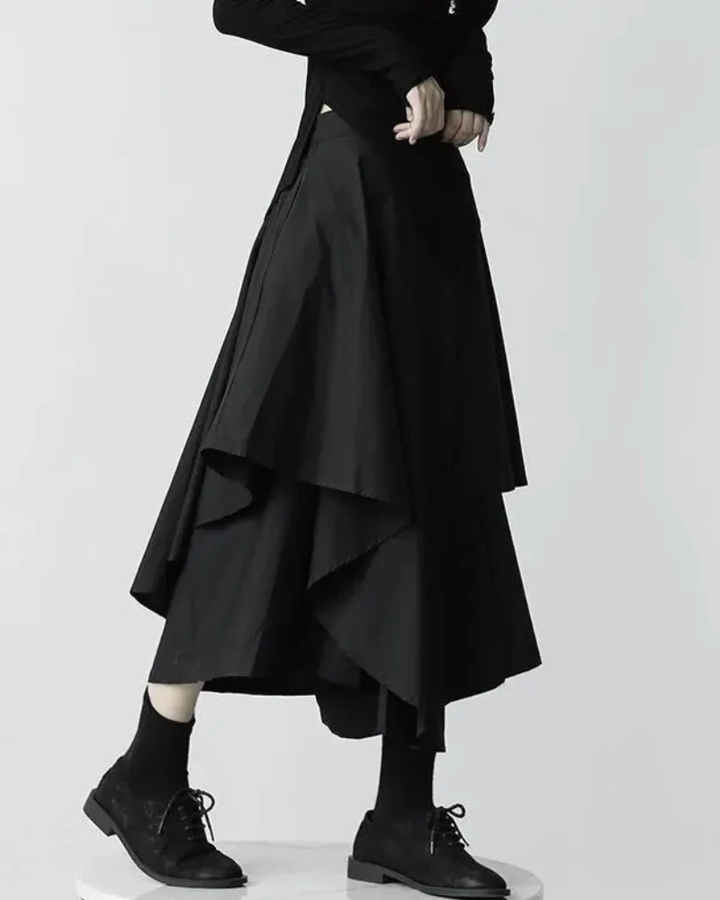 Japanese Wide-Leg Skirt Pants - Image 5