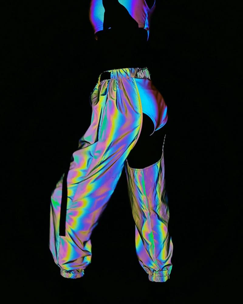 Laser Rave Reflective Open-Crotch Pants - Image 2
