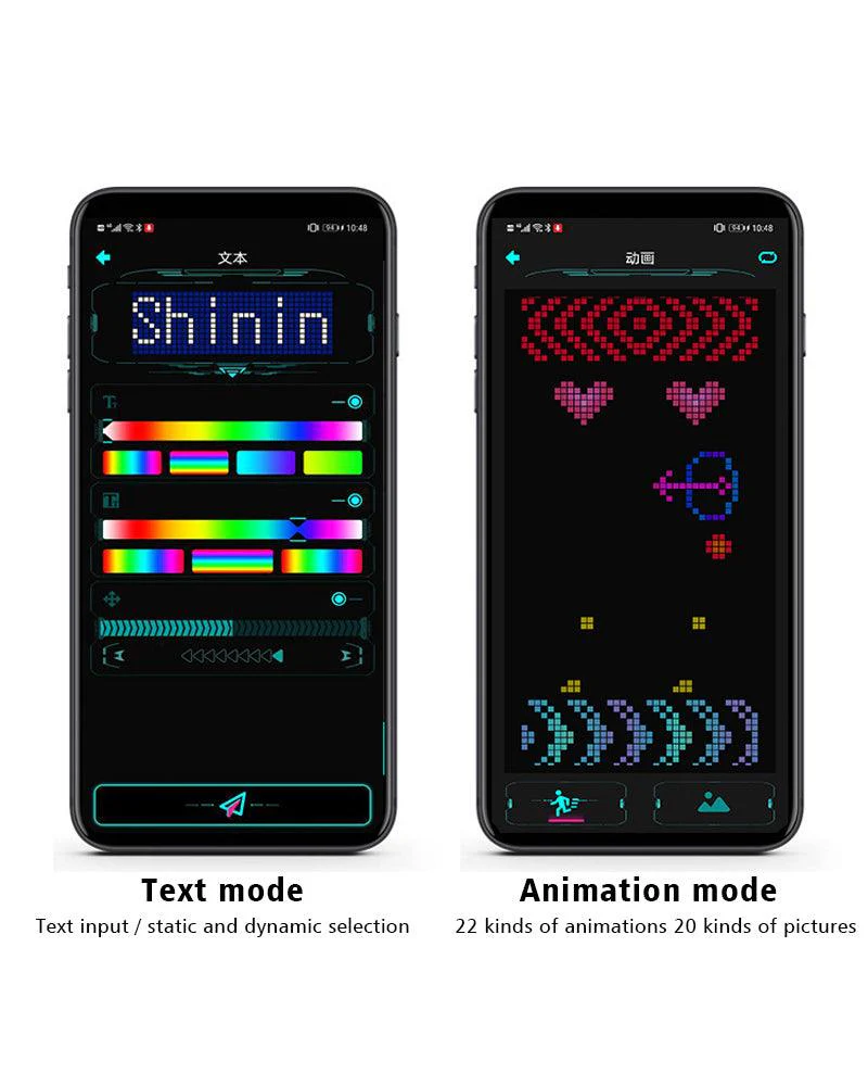 M-Zone Rhythm Cyberpunk Shining Led Glasses ( Customizable Text And Image Available) - Image 7