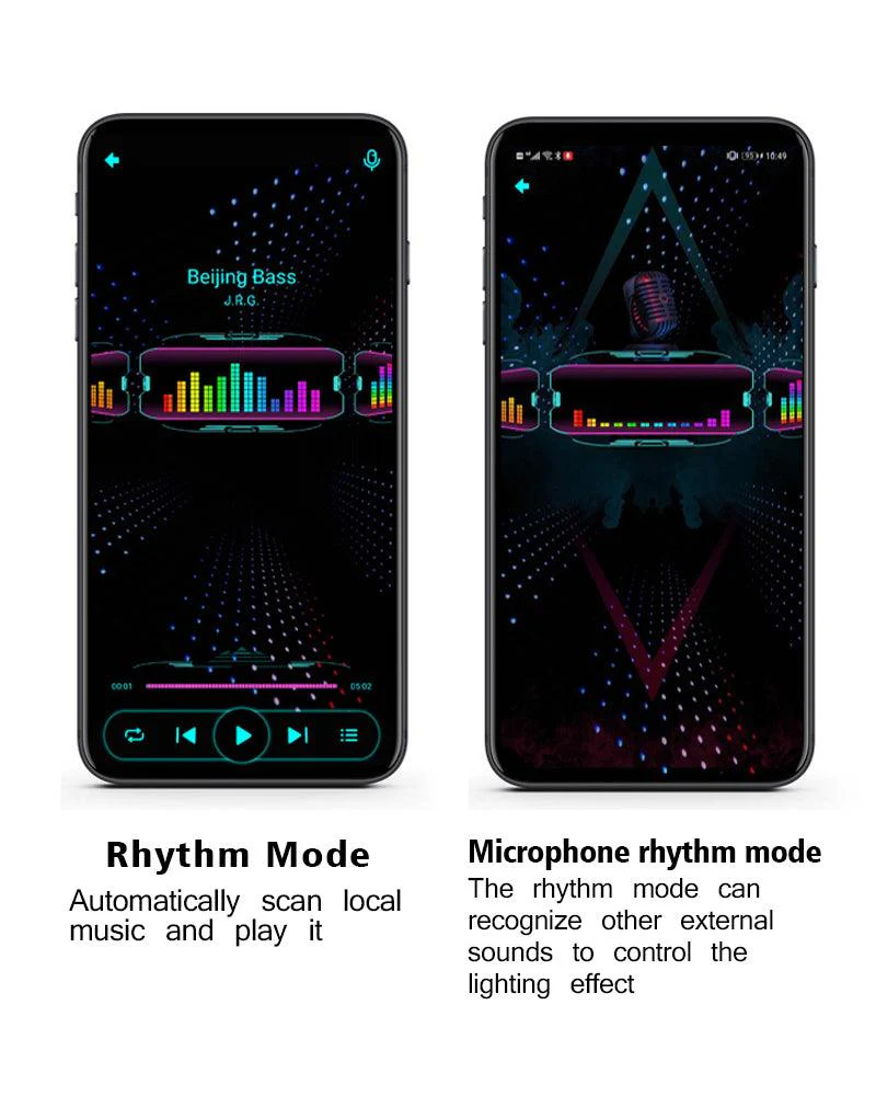 M-Zone Rhythm Cyberpunk Shining Led Glasses ( Customizable Text And Image Available) - Image 8