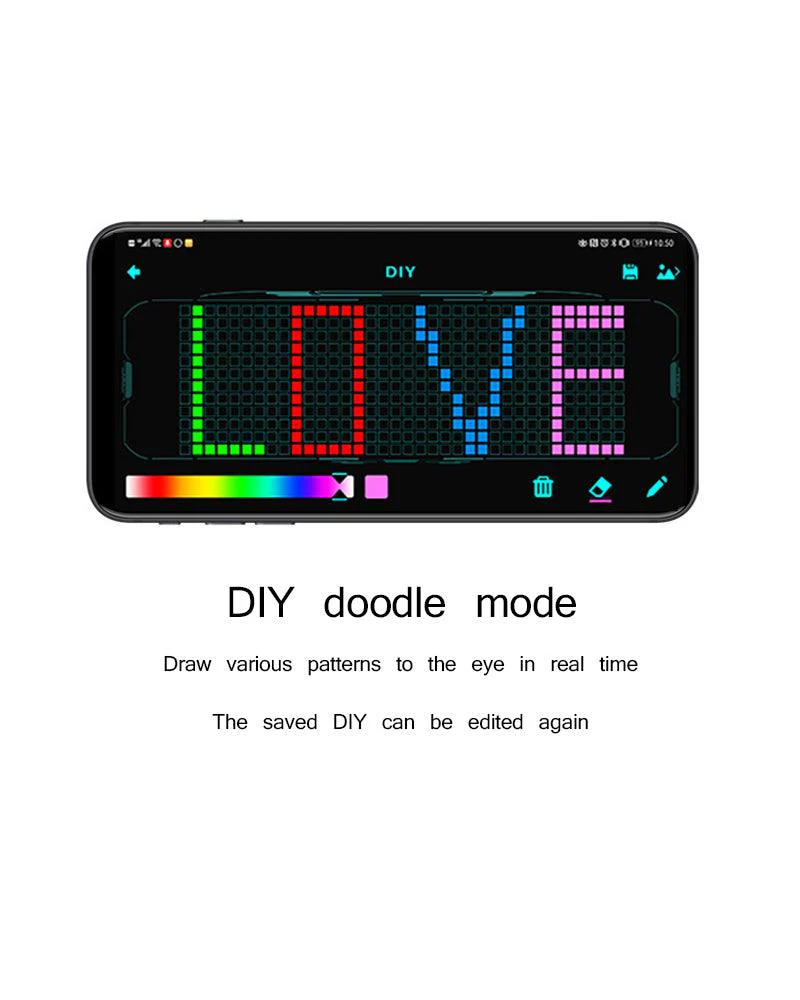M-Zone Rhythm Cyberpunk Shining Led Glasses ( Customizable Text And Image Available) - Image 9