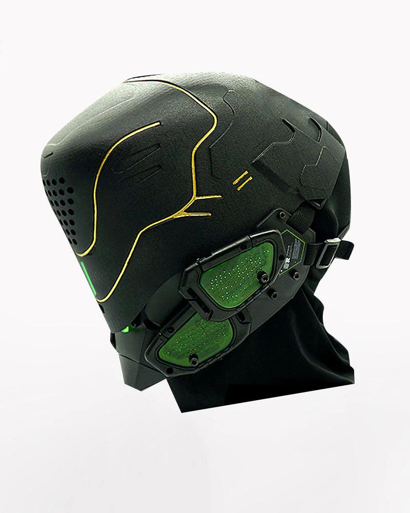 Mech Ares Futuristic Cyberpunk Helmet
