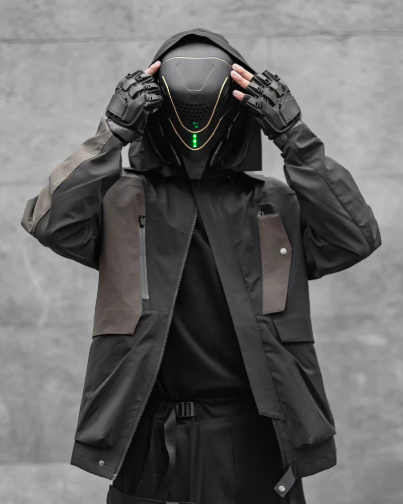 Mech Ares Futuristic Cyberpunk Helmet - Image 11