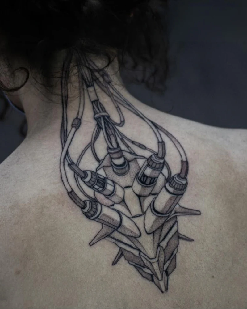 Mech Back Cyberpunk Tattoo - Image 3