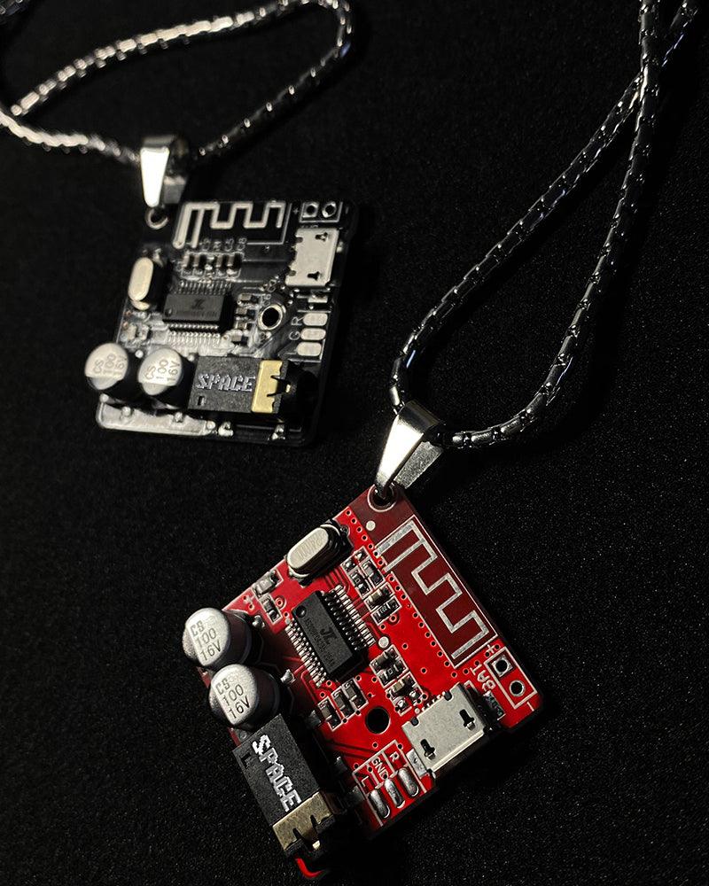 Cyberpunk Circuit Board Necklace - Image 10