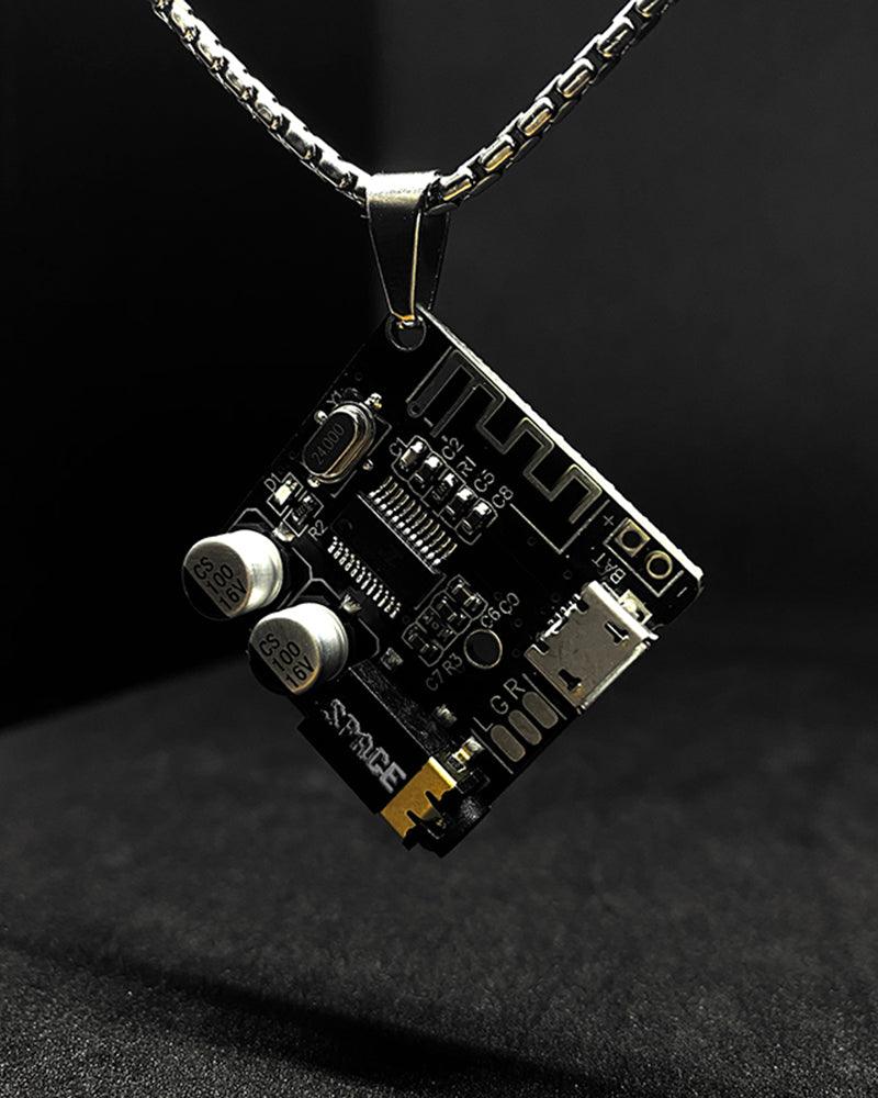 Cyberpunk Circuit Board Necklace - Image 12