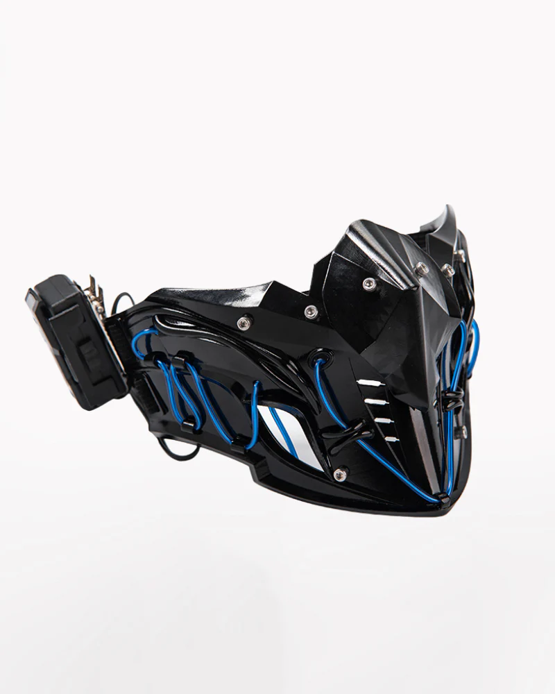 Mechanical Ninja Glowing Half Face Mask