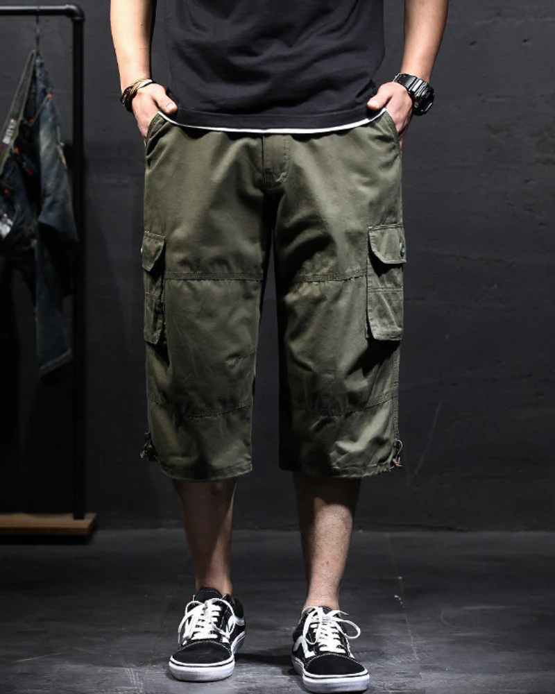 Men’s Loose Summer Black Camo Jorts - Image 7