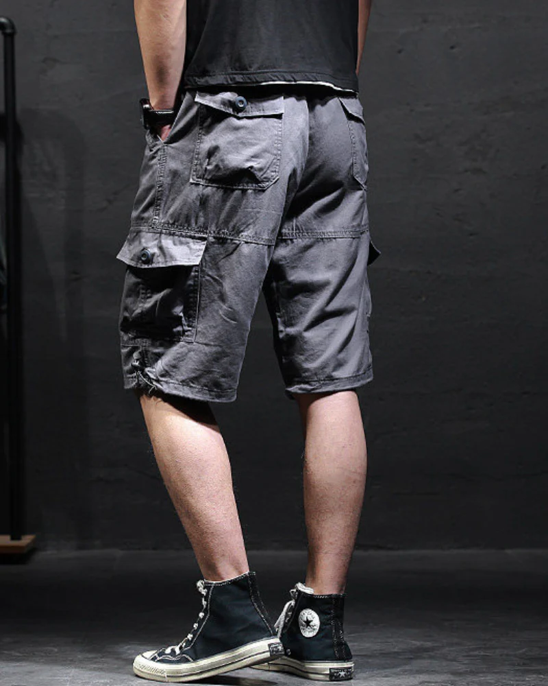 Men’s Loose Summer Black Camo Jorts - Image 8