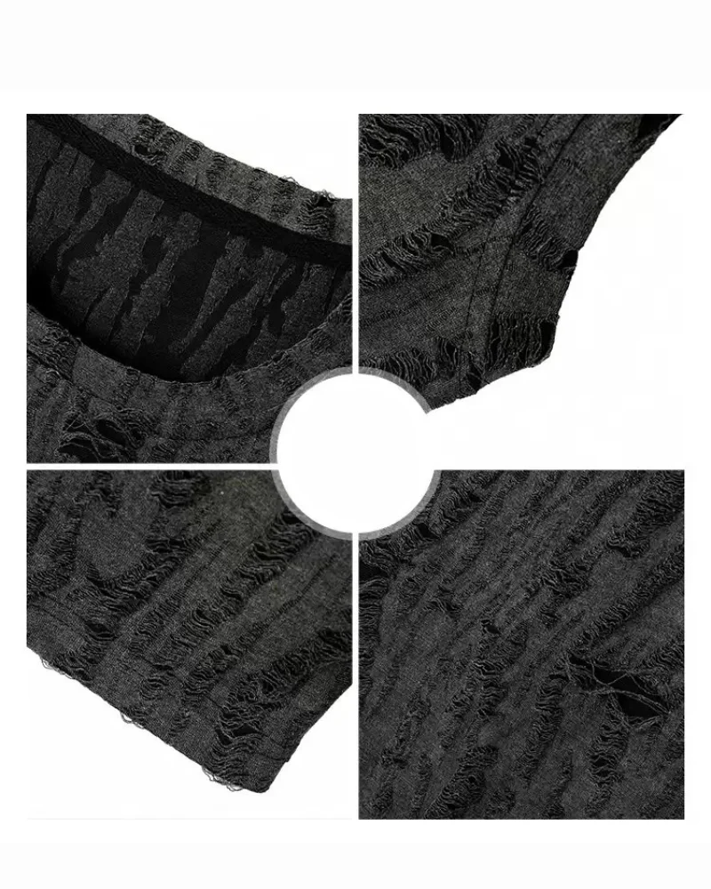 Men's Summer Hollow Hole Sleeveless T-Shirt & Shorts Set - Image 10