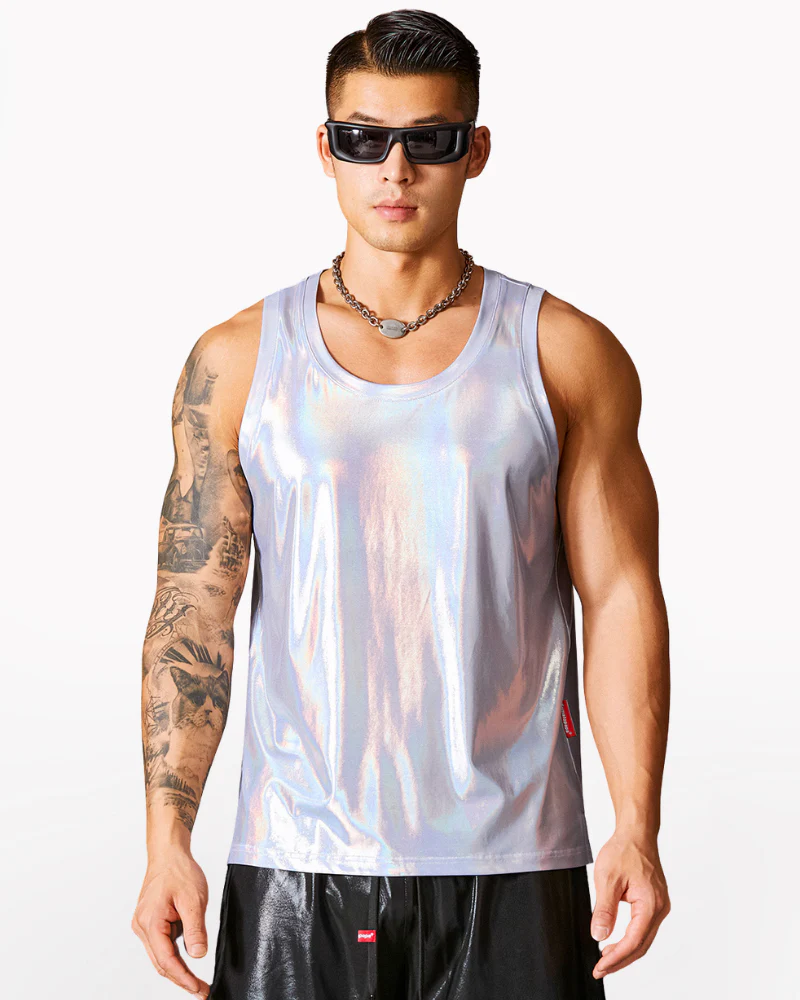 Men's Tank Top High Elastic Soft Sports Muscle Shirt - Image 6