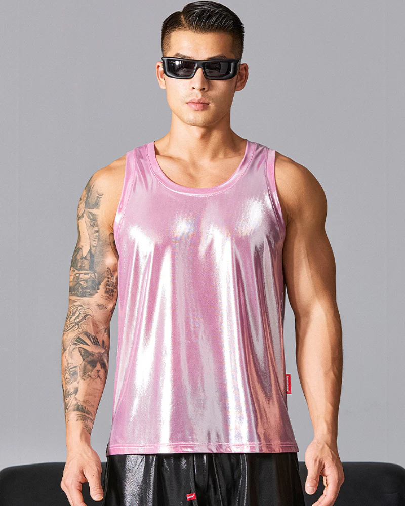 Men's Tank Top High Elastic Soft Sports Muscle Shirt - Image 9