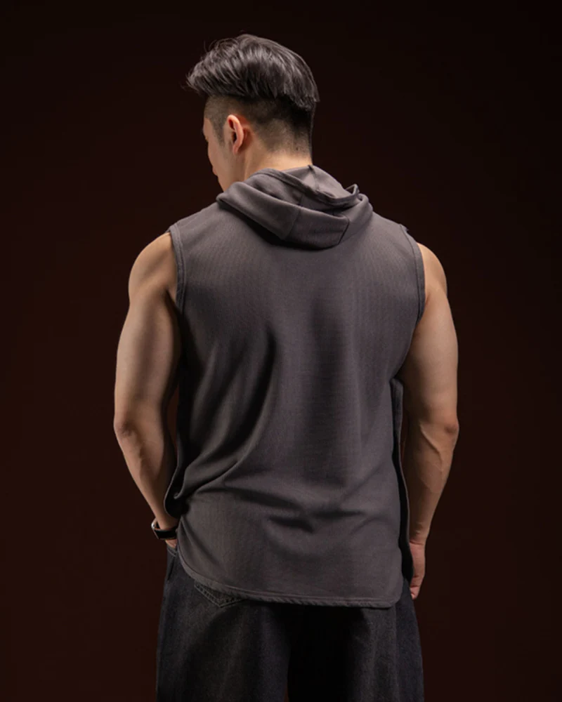 Men's Tank Top Sports Hooded Muscle Shirt - Image 3