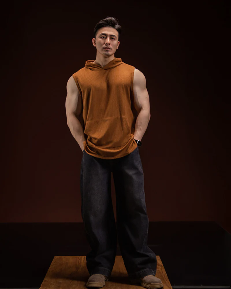 Men's Tank Top Sports Hooded Muscle Shirt - Image 9