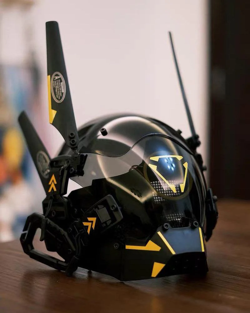 Metaverse Shock Futuristic LED Cyberpunk Helmet Mask - Image 18