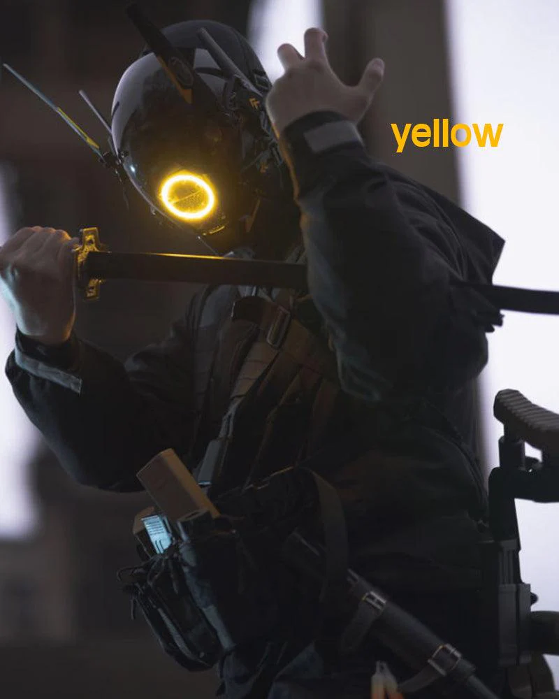 Metaverse Shock Futuristic LED Cyberpunk Helmet Mask - Image 22