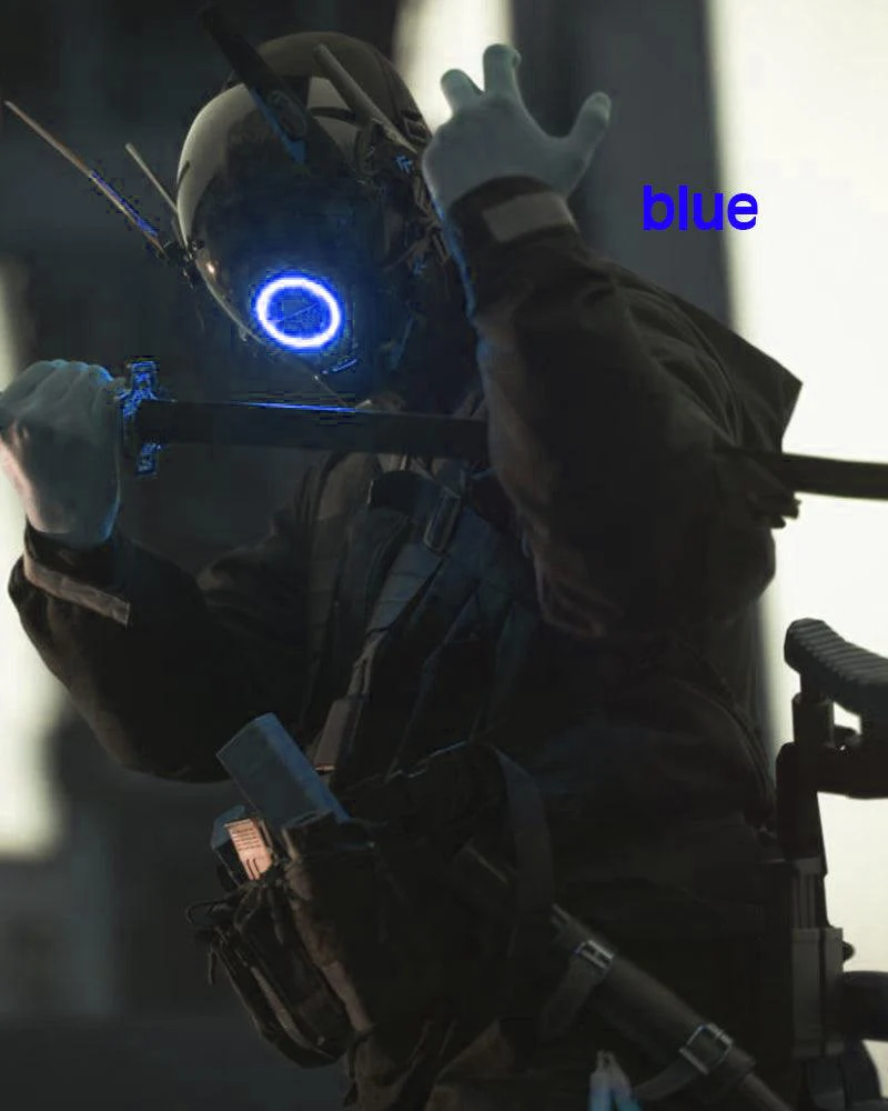 Metaverse Shock Futuristic LED Cyberpunk Helmet Mask - Image 26