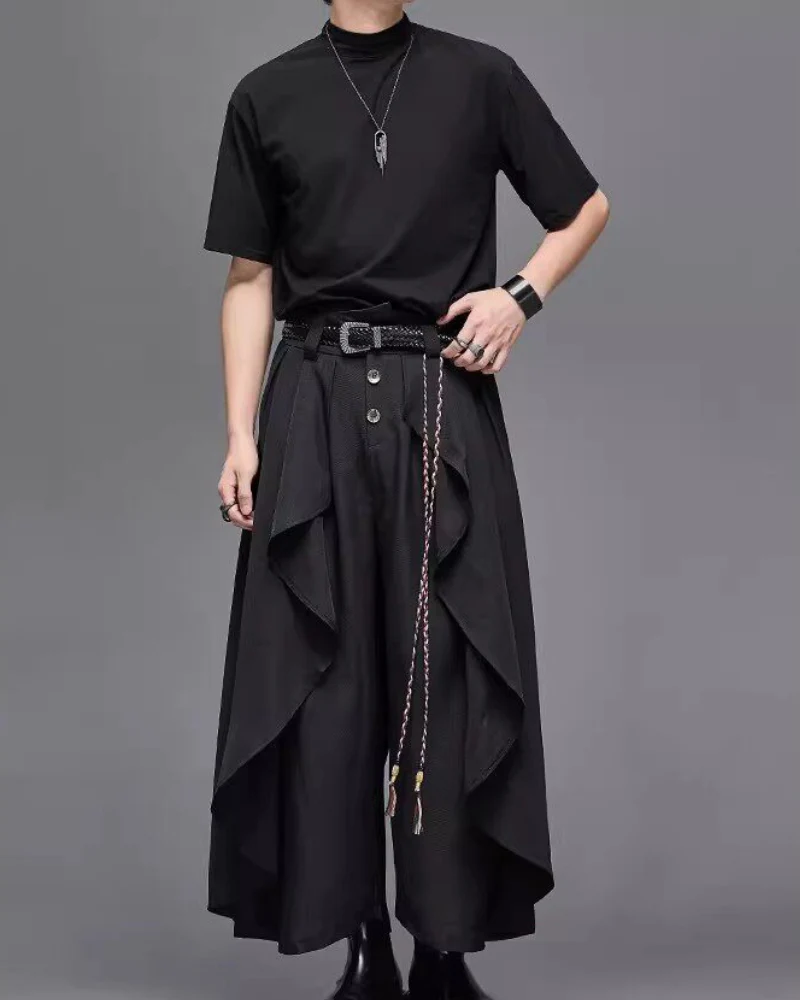 Minimalist Japanese Ice-Silk Mock Neck Basic T-Shirt - Image 3
