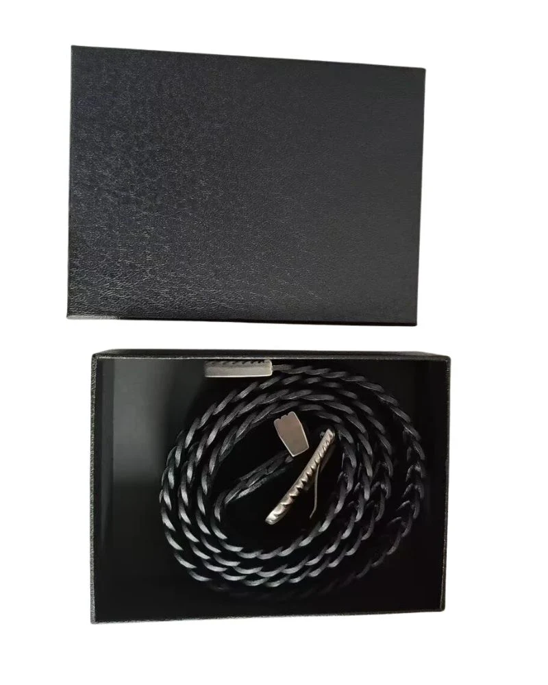 Modern Japanese Carved Alloy Genuine Leather Belt - Image 13