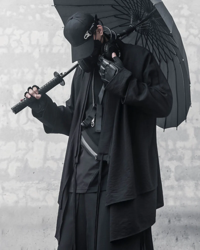 Modern Japanese Fake Two-piece Samurai Coat - Image 3