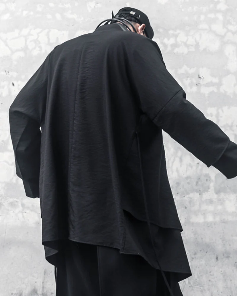 Modern Japanese Fake Two-piece Samurai Coat - Image 4