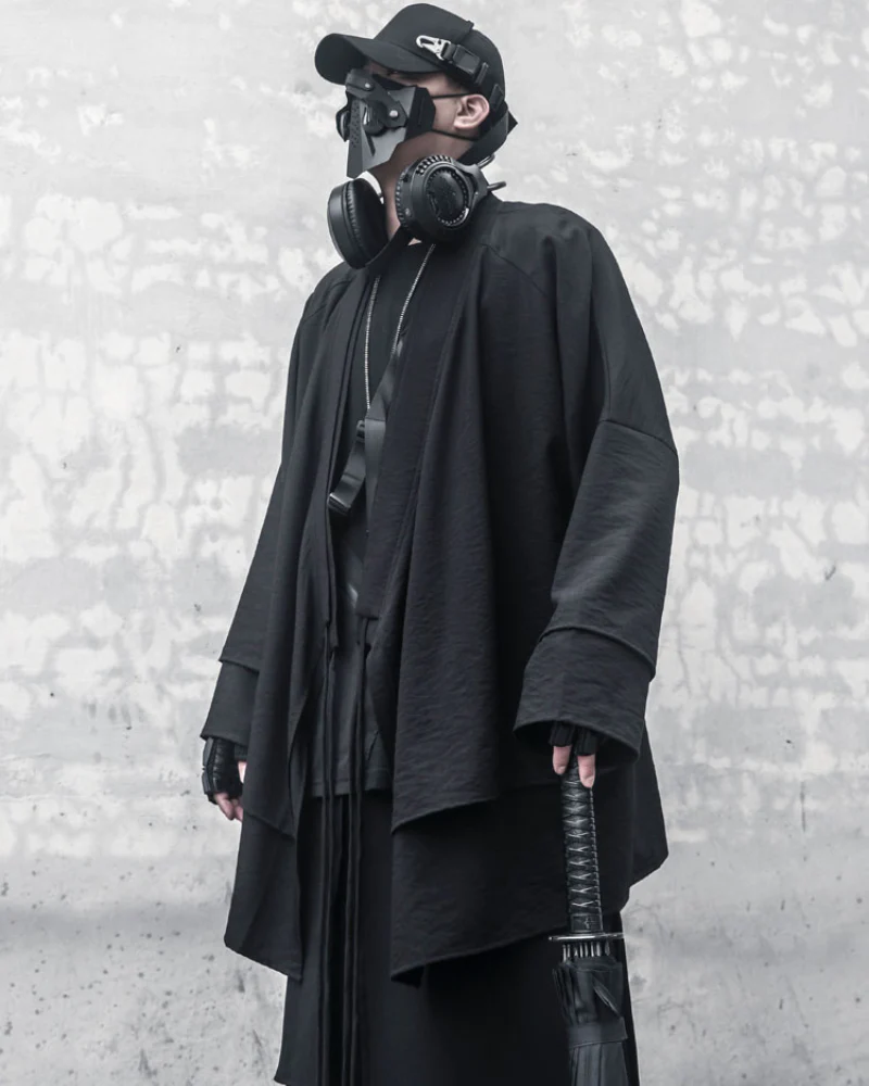 Modern Japanese Fake Two-piece Samurai Coat - Image 5
