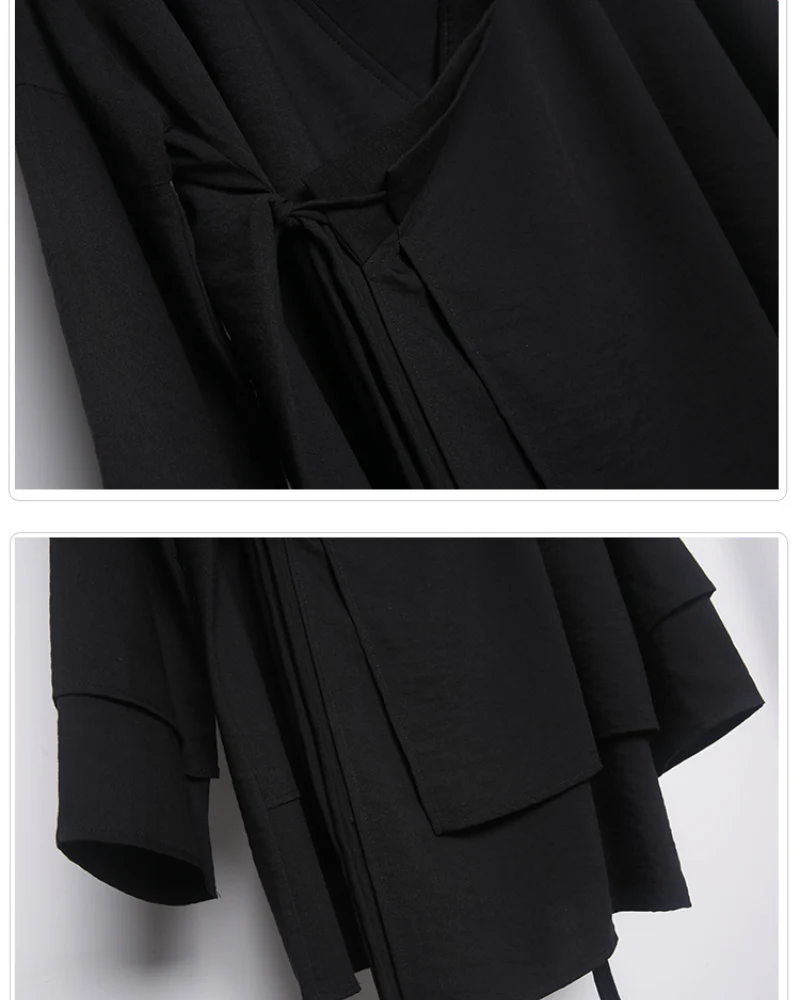 Modern Japanese Fake Two-piece Samurai Coat - Image 7